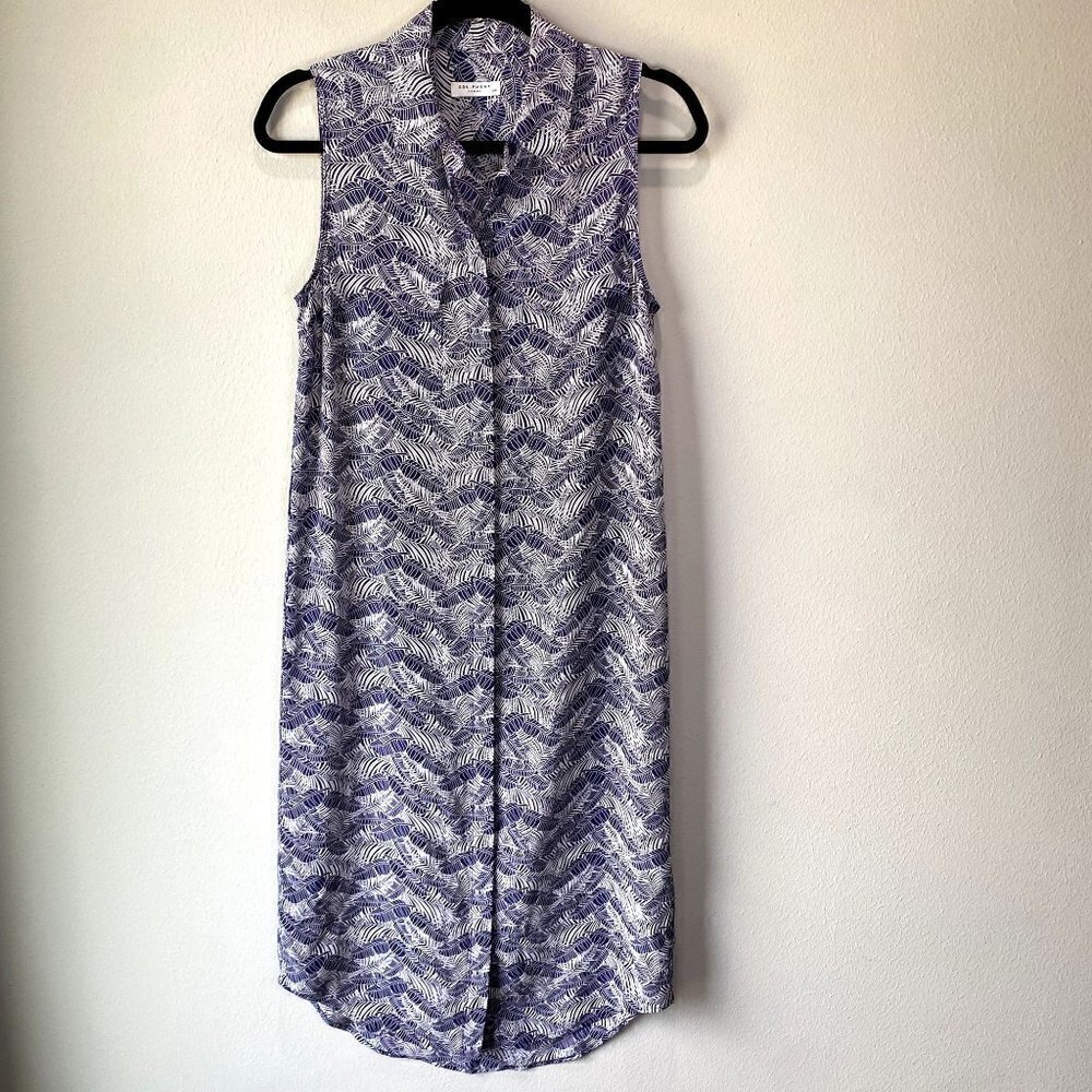 Equipment Femme Palm Leaf Tegan Silk Midi Dress S